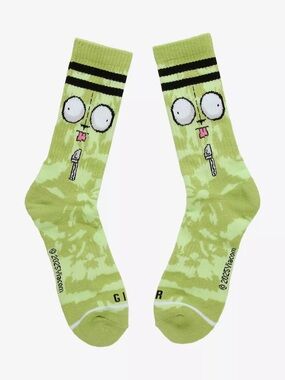 Invader Zim GIR Varsity Crew Socks Hot Topic